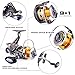 Sougayilang Baitfeeder Spinning Fishing Reel - Front and Rear Double Drag Brake System Reels - Great for Saltwater Freshwater Sea Bass Fishing