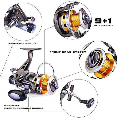 Spinning Carp Fishing Reel Double Drag Metal Spool Bait Runner Reels Ks