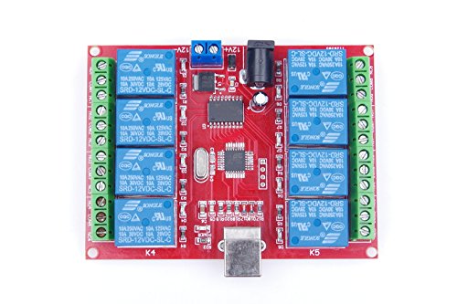 KNACRO 12v 8 Channel USB Relay Module Programmable Computer Control omputer USB control switch/driver/PC Intelligent Controller - Thumbnail 6