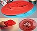 Silicone Mini Placemat - Baby Plate - Toddler Feeding Mat - by Hot1cE - Strong Suction Base - Portable - BPA Free - 100% Food Grade Silicone - Fits most highchairs, Microwave and Dishwasher safe (RED)
