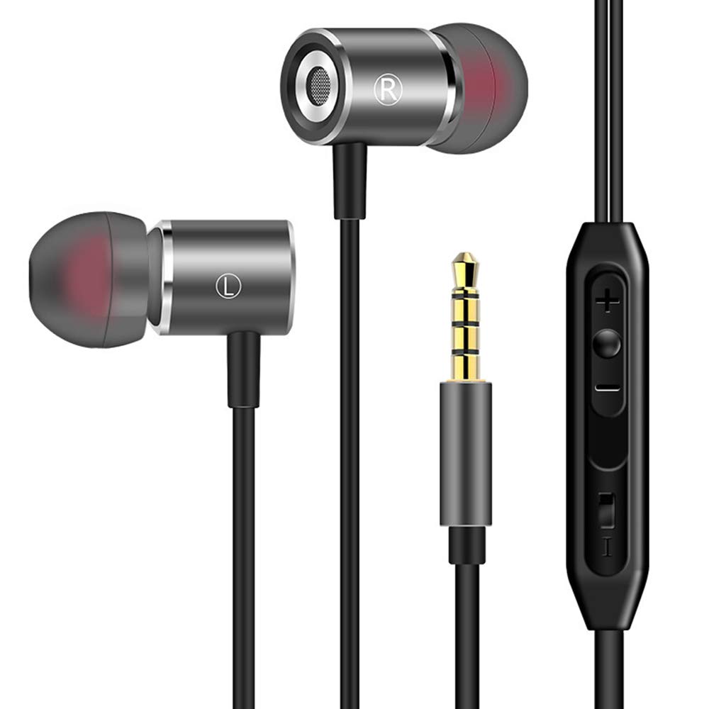 Egao Écouteurs Oreillettes Intra-Auriculaires Filaires Casque avec Fonction d\'Adsorption Magnétique,Microphone Audio Stéréo et Télécommande,Basse Lourde et Anti-Bruit pour iPhone et Android