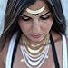 Tattify Metallic Jewelry and Quotes Temporary Tattoos, Egyptian Goddess, Set of 2