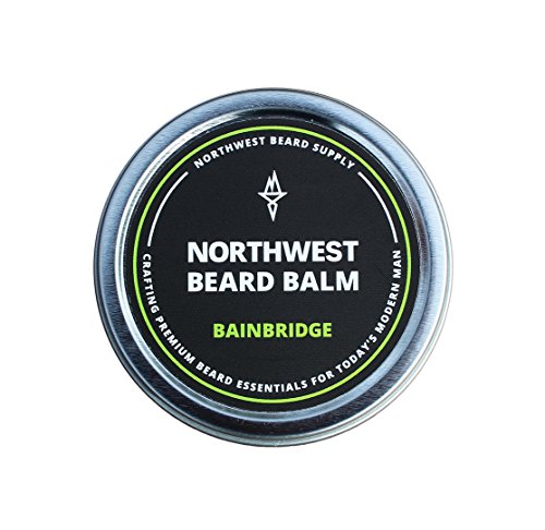 Bainbridge Beard Balm (2oz) - Forest pine & cedar wood scent (with essential oils), shea butter, coconut oil, and bees wax.