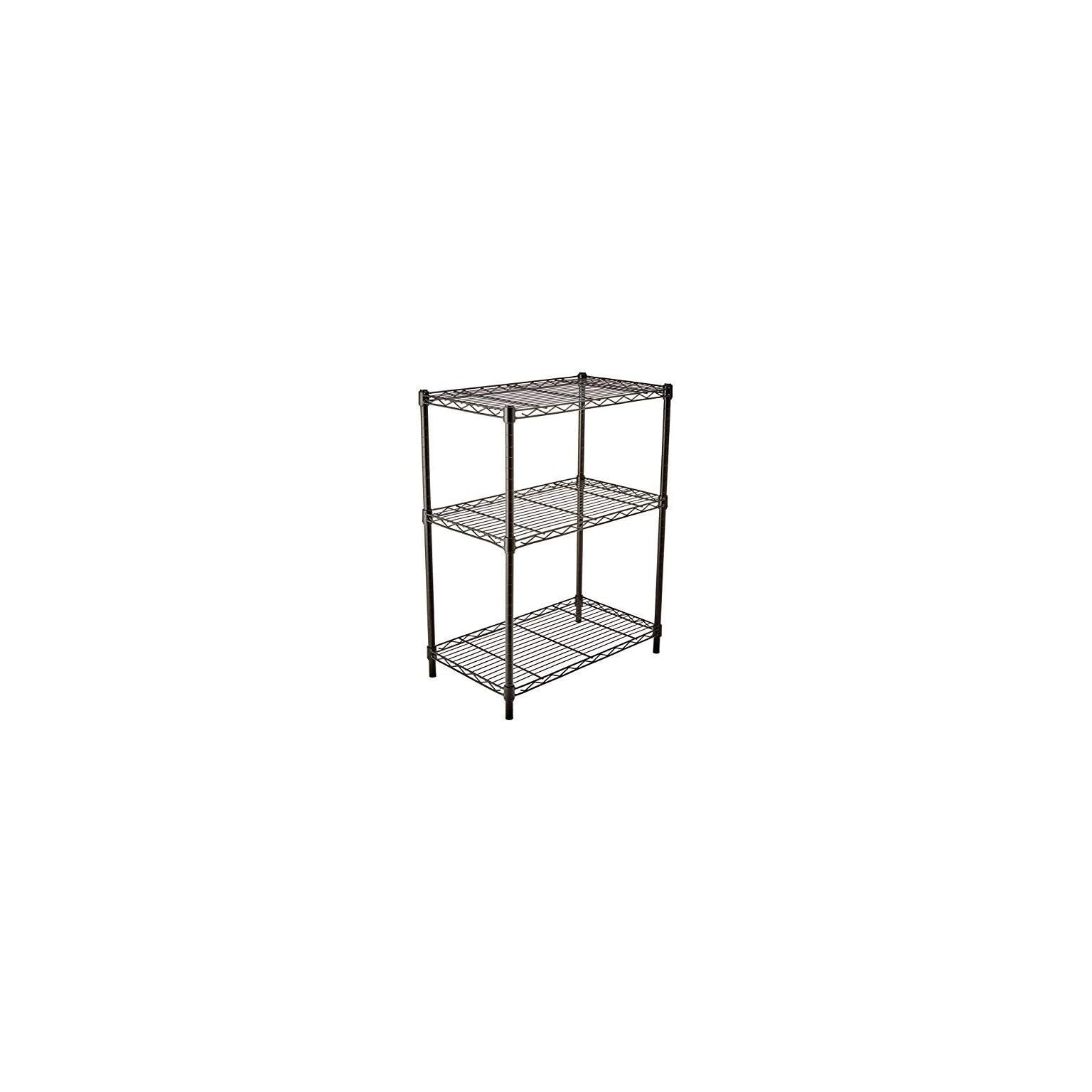 AmazonBasics height adjustable 3Shelves heavy duty rack Black