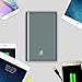 8000mAh Power Bank Portable Charger, iXCC Aluminum High Speed Compact External Battery Pack Charger for iPhone, iPad, Samsung Galaxy and More - Gray