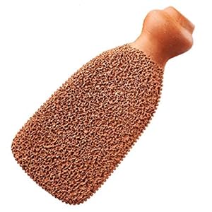 2-Sided Foot Scrubber, Foot File, Terra Cotta Pumice Stone - Premium Callus Remover to Exfoliate Hard, Dry Dead Skin on Soles, Heels & Feet