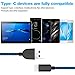USB Type C TNSO Cable 5Pack (3/3/6/6/10FT) USB C Cable Nylon Braided Type Cable Fast Charging for Samsung Galaxy S10/ S9 / S9+,LG V30 V20 and More (Black&Blue)