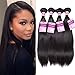 Top Hair Peruvian Virgin Straight Human Hair Weave one Bundle Peruvian Silky Straight Hair Weft Black Natural Color(100g 10inch)