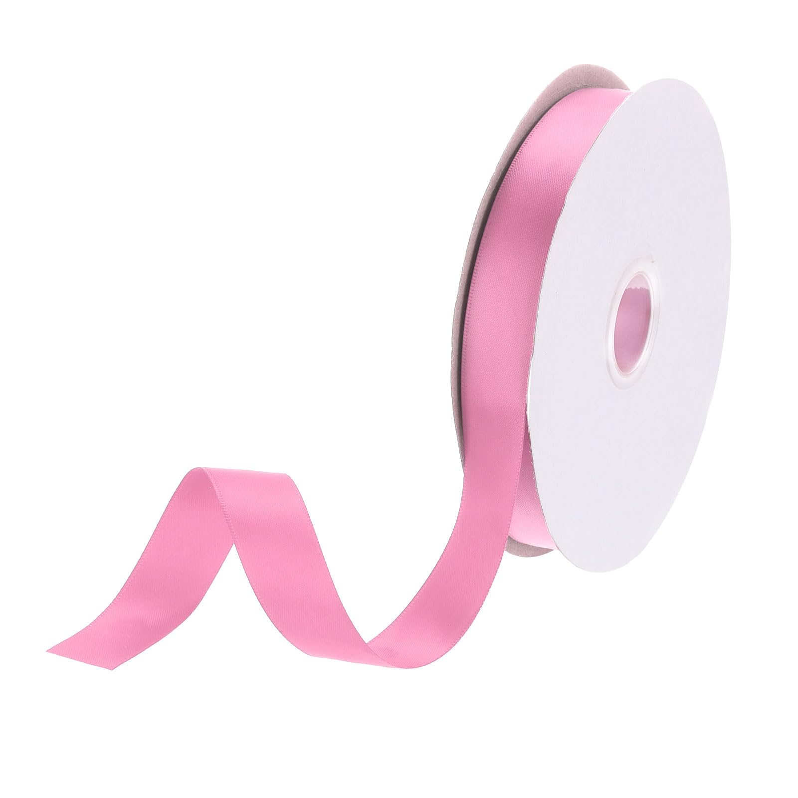 DMiotech 20mm Satin Ribbon 46m/150ft Thin Double Face Fabric Grosgrain Ribbon for Gift Wrapping Floral Hair Flower Bouquet, Pink