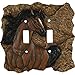 Rivers Edge Products Standard Light Switch Cover Plate, Double Toggle Switch, Poly-Resin Wall Plate Cover, Hand-Painted Decorative Wall Switch Plate, Screws Included, Horse
