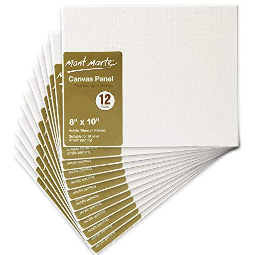 image for Professional Canvas Panels for Art Painting by Mont Marte, Cotton Canv