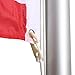 Yaheetech Spining Aluminum Flagpole,16ft Outdoor Halyard Pole, with 2 of American Flags(3'x5')