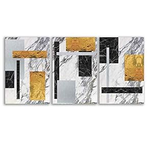 3 Piece Canvas Wall Art - Abstract Geometry - Canvas Prints Home Artwork Decoration for Living Room,Bedroom - 16"x24" x 3 Panels