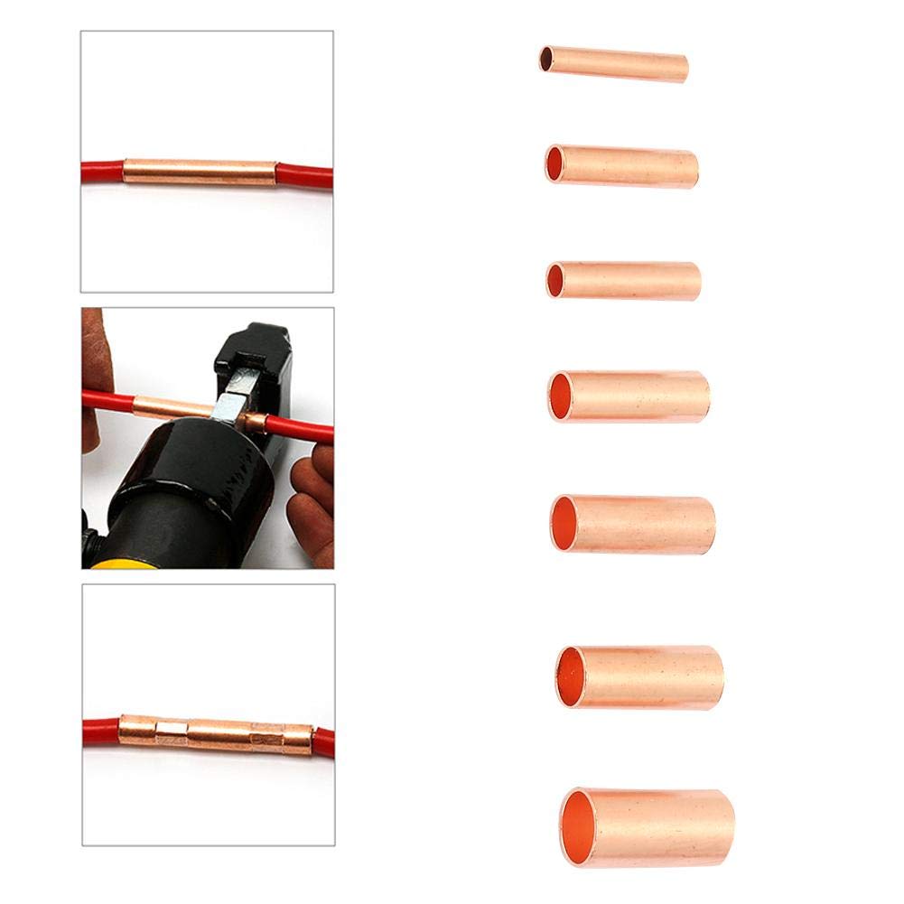 250Pcs Red Copper Connecting Tube GT1-6mm Intermediate Wire Joint Small Copper Tube Connection Connector - Image 5