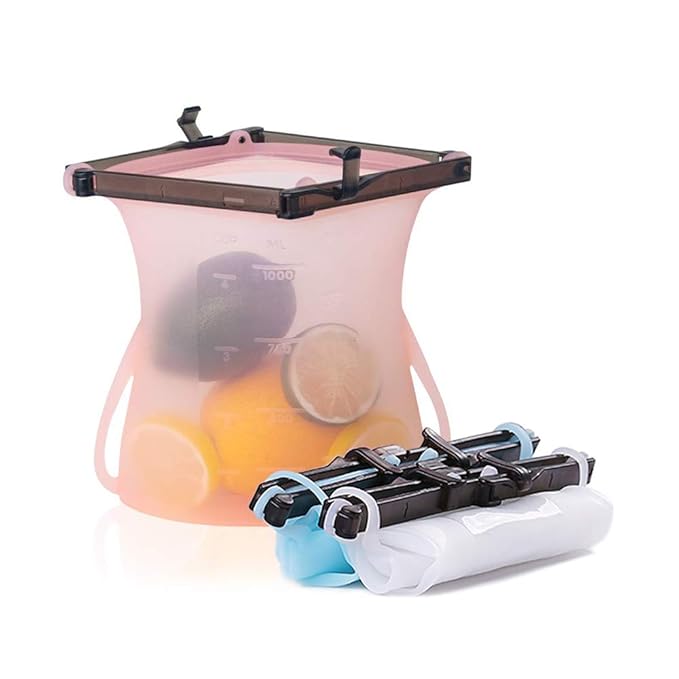 Reusable Silicone Food Storage Bags,Ldex Airtight Seal Food