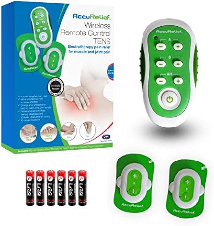 AccuRelief Wireless TENS Electrotherapy Pain Relief System And Wireless Remote Control TENS Supply Kit