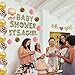 56pcs Mom's Nature Premium Girl Baby Shower Decorations for Girl Set Pink and Gold Party Supplies Oh Baby Balloon It's a Girl Banner Mom to Be Sash Flower Paper Pom Pom Table Decoration Gold Backdrop