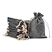 YUXIER Drawstring Bag Burlap Bags Party Favor Bags for Wedding Party Arts Crafts Projects Presents Jewelry Food.Storage Candy Christmas Gift Bags 5.3x3.7inch Grey Pack of 25