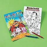 Farm Animals Activity Pad With 2pk Crayon (1 Dozen) - Bulk