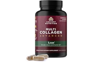 Ancient Nutrition Multi Collagen Advanced Lean with Probiotics, Hydrolyzed Collagen Peptides Supports Healthy Weight Loss and Fat Loss, 90 Count