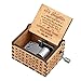 You are My Sunshine Wood Music Boxes,Laser Engraved Vintage Wooden Sunshine Musical Box Gifts for Girlfriend,Boyfriend,Family Friends,On Birthday,Festival (Dad to Daughter)