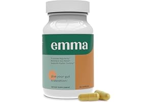 WAJ Emma Gut Health - 60 Capsules for Gas & Bloating Relief, Constipation Solution, and Leaky Gut Repair