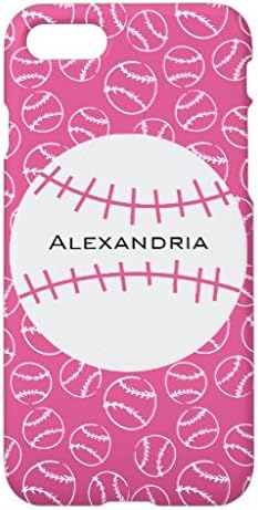 Amazon ピンクの名前入りな野球のソフトボールパターンiphone7ケース カバー アイフォン7 専用ケース おもしろ かわいい 保護ケース 携帯ケース ケース カバー 通販