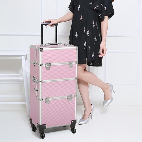 Amazon Jewelry Suitcase Wheels Yaheetech In Rolling Makeup Train