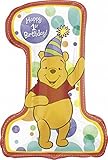 Winnie the Pooh 1st Birthday Balloon - Pooh First Birthday 28 inch Mylar Foil Balloon