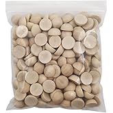 INSPIRELLE 20mm Unfinished Half Round Wooden Beads 180pcs Split Natural Round Wood Balls for Crafts and Christmas Home Party Decorative