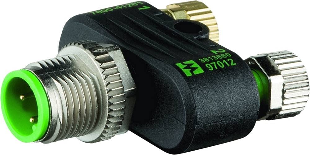 T-piece M12 plug to M8 socket Ger