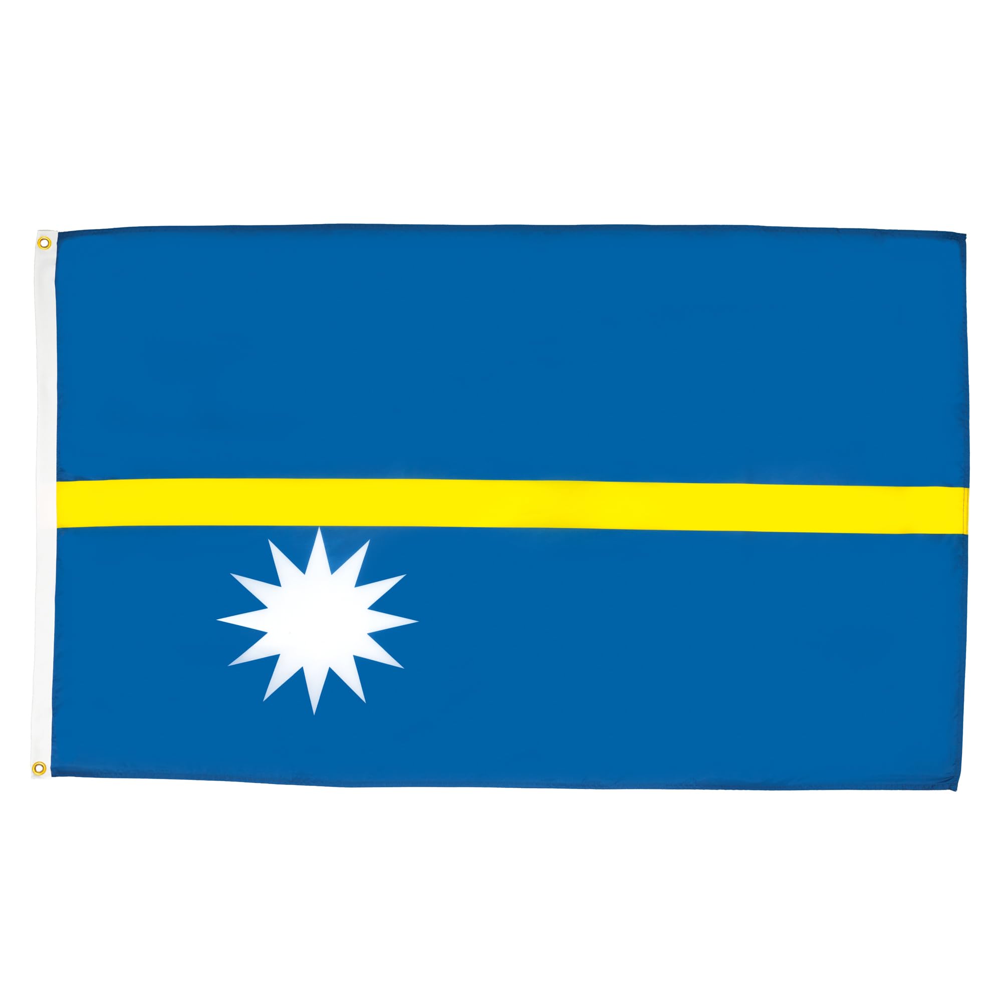 AZ FLAG - Nauru Flag - 2x3 Ft - 100D Polyester Nauruan Banner with Two Metal Grommets - Fade Resistant - Vivid Colors - 2' x 3' Feet - 90x60 Cm — image 1