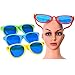 Sumind 4 Pieces Jumbo Sunglasses Plastic Glasses for Funny Christmas Party, Party Favors