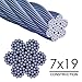 ALEKO WR1/4G7X19F250 1/4 Inch Diameter 7 x 19 Strand Galvanized Aircraft Steel Cable Wire Rope 250 Feet