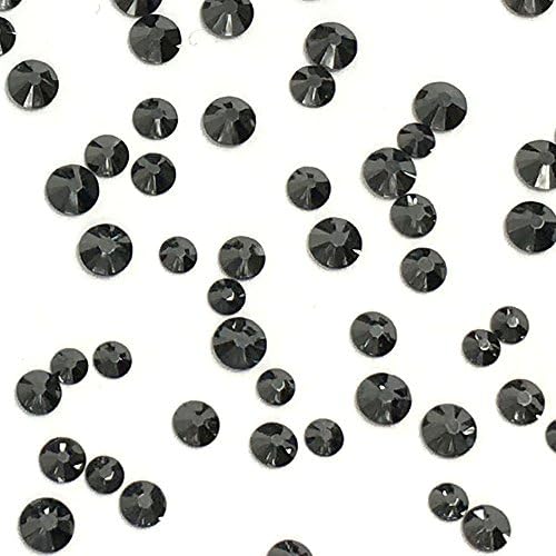 Jet Hematite (280 Hem) Metallic Black 2088 Xirius Swarovski Crystal Mixed Sizes ss12 ss16 ss20 Flatbacks No Hotfix Round Rhinestones
