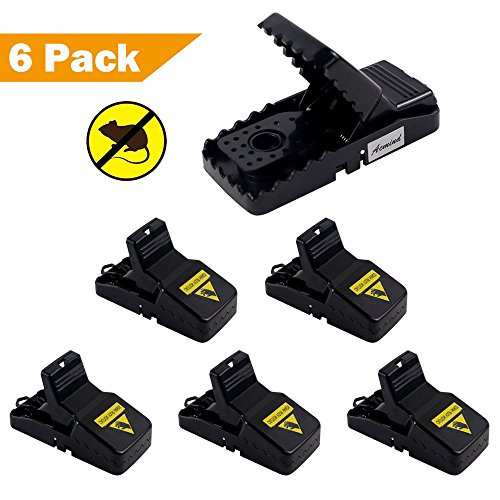 Mouse Trap, 6 Pack Small Rat Traps, Mice Snap Trap Humane and Power Rodent Killer with Bait Cup, Sensitive Reusable and Effective Sanitary Indoor Mouse Catcher by Acmind - 6 Set