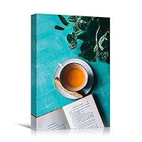 Canvas Wall Art Coffee Cup Coffee Drinks Farmhouse/Country Kitchen Multicolor Photography Urban - 12x18 inches