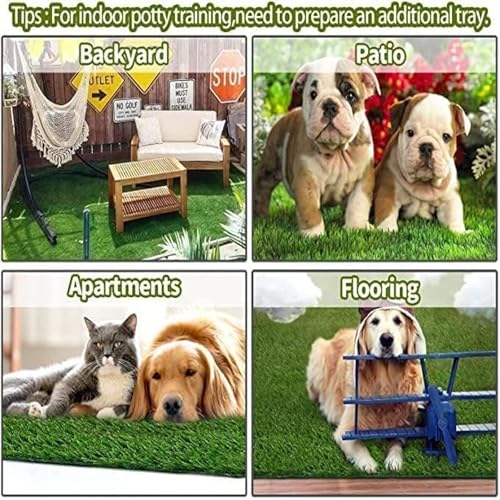 SSRIVER Dog Grass Pad,51.2x31.5In Fake Grass for Dogs,Artificial Grass Pee Pad for Puppies Potty Training Indoor Outdoor