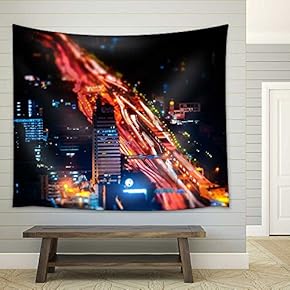 Tilt Shift Blur Effect - Fabric Wall Tapestry Home Decor - 51x60 inches