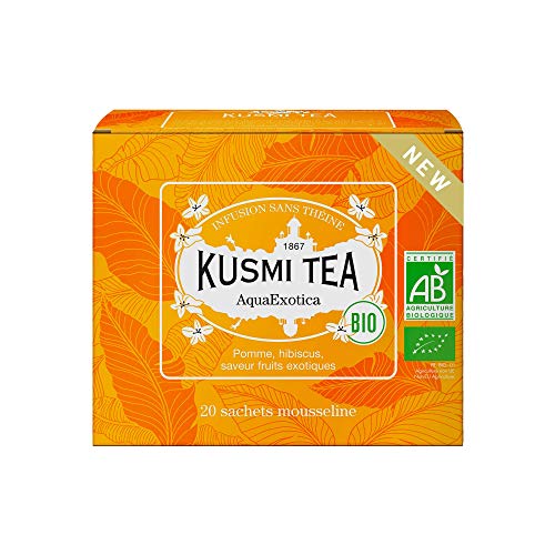 Kusmi Tea - AquaExotica bio Teemischung aus Hibiskus und Apfel Aromatisiert mit Exotischen Früchten - Gourmet Früchtetee…
