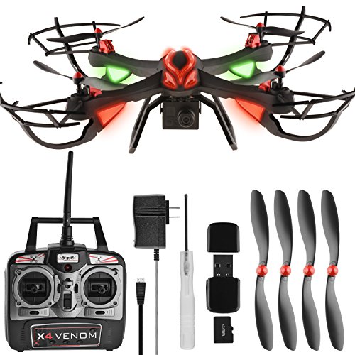 Das x4 venom large rc quadcopter drone with hd camera, …