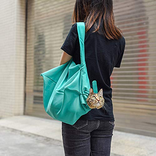 Yinrunx Dog and Cat Sling Carrier - Hands Free Reversible Pet Papoose Light Blue Bag - Soft Pouch and Tote Design - Suitable for Puppy, Small Dogs, and Cats for Outdoor Travel - Thumbnail 6