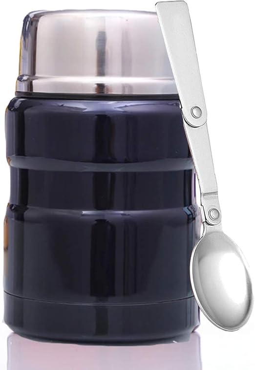 Food Flasks, Hot Food Flask Insulated 500Ml Stainless Steel Soup Food