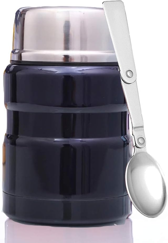 Food Flasks, Hot Food Flask Insulated 500Ml Stainless Steel Soup Food