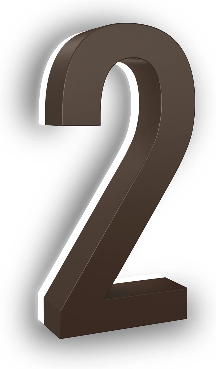 Address Signs - LN LUMANUMBERS - 7 Inch LED House Numbers, ABS-Polymer, Premium Quality, Backlit LED Illuminated Home Address Number, Lighted House Numbers, Modern Address Numbers (2, Bronze)
