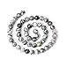 Qiwan 45PCS 8mm Black Network zebra Stripes Natural Stone Beads For Jewelry Making DIY Bracelet Necklace 1 Strand 15