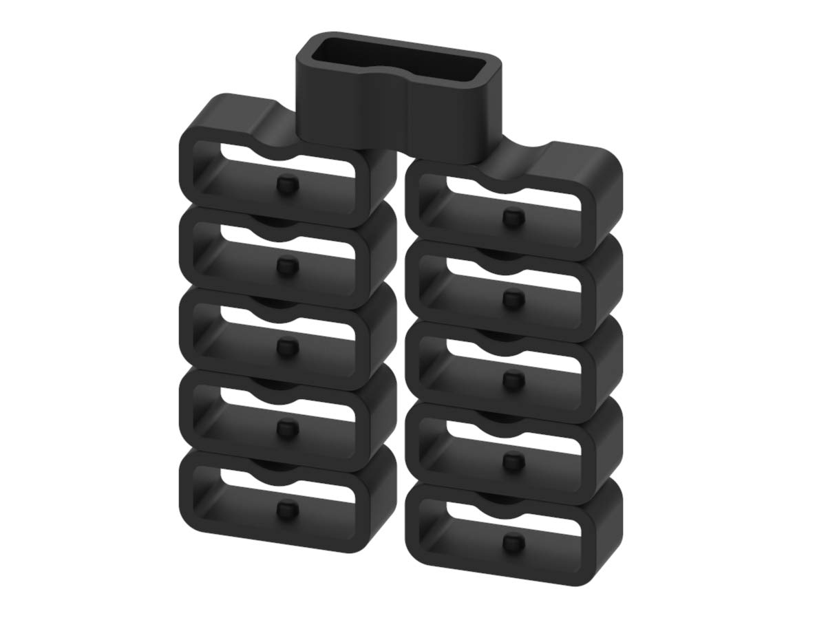 TenCloud Replacement Watch Strap Fastener, Loop Fastening Rings Silicone Security Loop Accessories Band Keeper Wristband Holder for 14mm 16mm 18mm 20mm 22mm 24mm 26mm 28mm Watch Strap (16mm)