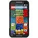 AMZER Double Layer Hybrid Kickstand Case Skin for Motorola Moto X 2nd Gen - Retail Packaging - Black