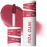 INTO YOU Matte Lipstick for Women, Matte Red Lipstick Long Lasting, Multi-Purpose for Lips and Cheek, Non-Stick Cup Not Fade Lip Stain Makeup Cosmetics Official Directly (EM04)