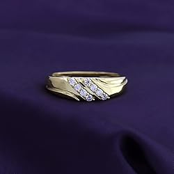 Men's Wedding Band Ring Round Cut Lab Grown DIamond